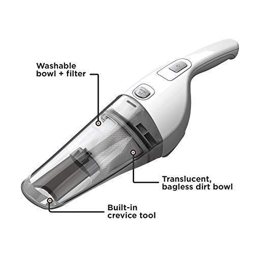 BLACK+DECKER Handheld Vacuum 2Ah, Power White (HNV220BCZ10FF) BLACK+DECKER Handheld Vacuum 2Ah, Power White (HNV220BCZ10FF)