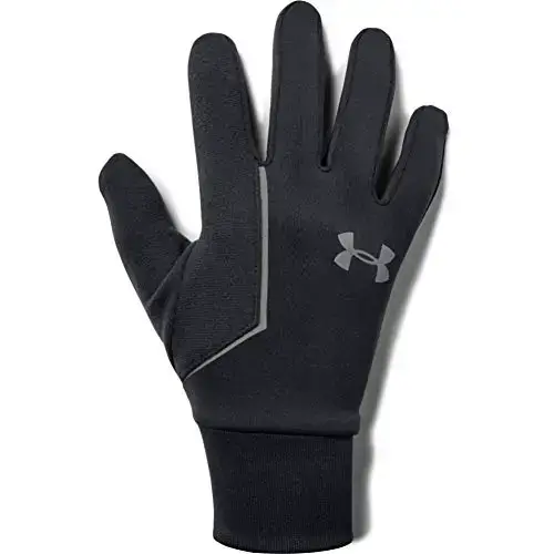 Under Armour ColdGear Infrared Run Liner Gants pour homme Noir (001)/Argent Taille L