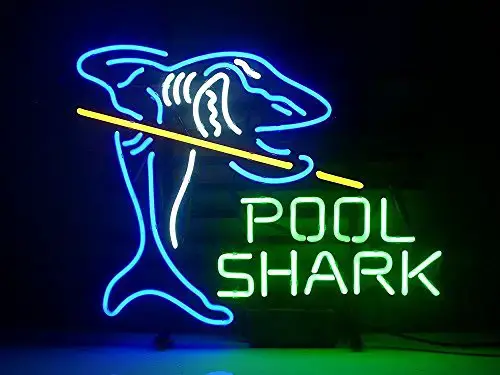 Urby Pool Shark Billiards Real Glass Neon Light Sign Home Beer Bar Pub Salle de jeux Salle de jeux Windows Garage Wall Sign 18''x14'' A12-04 Urby Pool Shark Billiards Real Glass Neon Light Sign Home Beer Bar Pub Salle de jeux Salle de jeux Windows Garage Wall Sign 18''x14'' A12-04